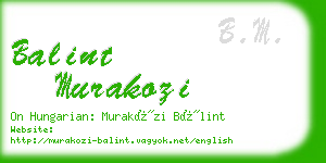 balint murakozi business card