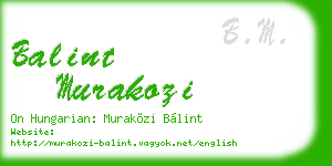 balint murakozi business card